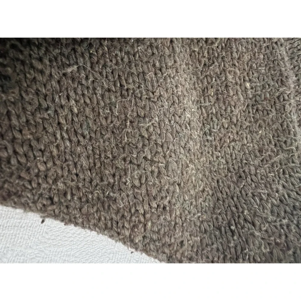 Polo Ralph Lauren Sweater Men's XXL Brown Knit Cotton Linen Blend Long Sleeve